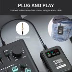 XTUGA J02 2,4G Stereo Wireless In-Ear Mini Monitor System mit Sender und Empfänger, J02 – Bild 8