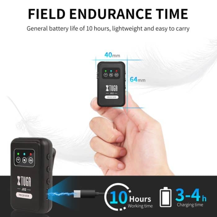 XTUGA J02 2,4G Stereo Wireless In-Ear Mini Monitor System mit Sender und Empfänger, J02 – Bild 9