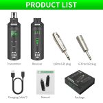 XTUGA SF-1 Drahtloser XLR-Sender und -Empfänger, UHF-Wireless-Adapter für kabelgebundenes Mikrofon/Gitarre, SF-1 – Bild 9