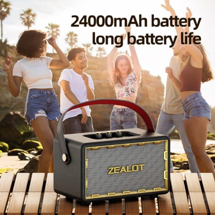 Zealot MT01M Retro Card Tragbarer kabelloser Bluetooth-Lautsprecher mit Mikrofon, MT01 + 1 Mic – Bild 6