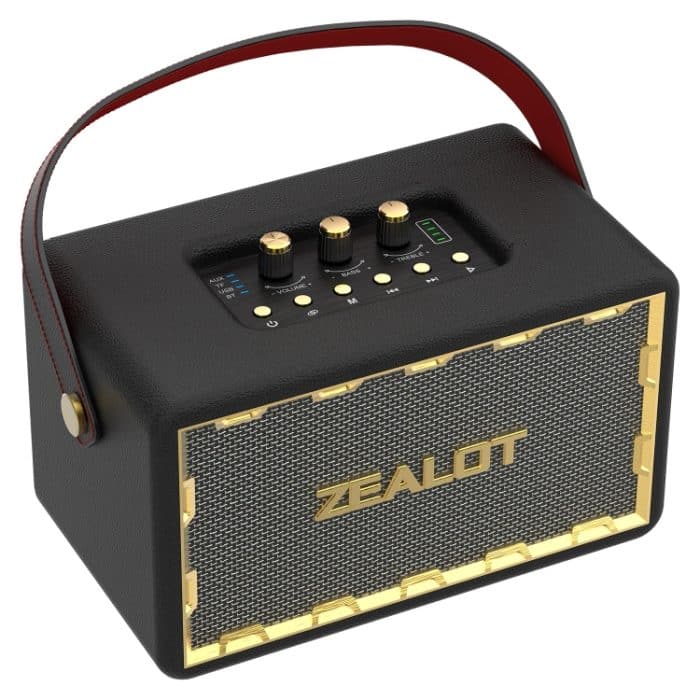 Zealot MT01M Retro Card Tragbarer kabelloser Bluetooth-Lautsprecher mit zwei Mikrofonen, MT01 + 2 Mic – Bild 13