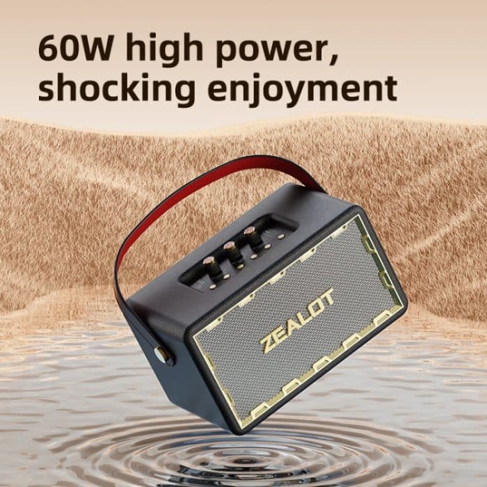 Zealot MT01M Retro Card Tragbarer kabelloser Bluetooth-Lautsprecher mit zwei Mikrofonen, MT01 + 2 Mic – Bild 4