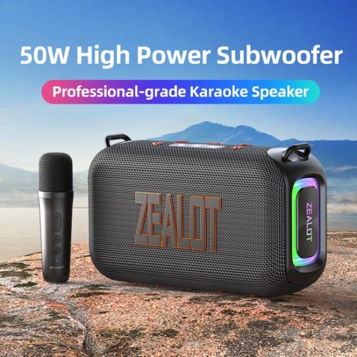 Zealot S85M 50W Tragbarer Bluetooth-Außenlautsprecher mit Mikrofon, S85 + 1 Mic – Bild 2