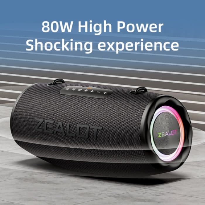 Zealot S87M 80W Tragbarer RGB-Bluetooth-Außenlautsprecher mit Mikrofon, S87 + 1 Mic – Bild 4