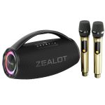 Zealot S97M 80W tragbarer RGB-Bluetooth-Lautsprecher für den Außenbereich mit zwei Mikrofonen, S97 + 2 Mic
