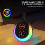 Tragbarer Bluetooth-Lautsprecher mit RGB-Licht für den Außenbereich, Desktop-Subwoofer – Bild 5