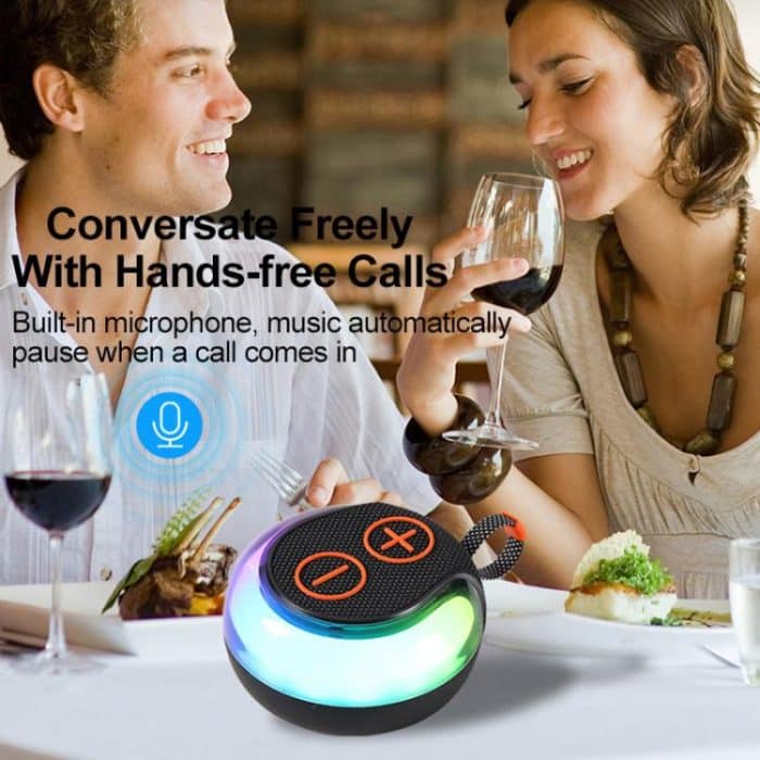 Tragbarer Bluetooth-Lautsprecher mit RGB-Licht für den Außenbereich, Desktop-Subwoofer – Bild 7