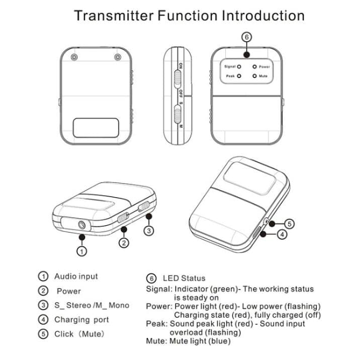 M6S Stereo-In-Ear-Monitorsystem mit 2,4 G Sender und Empfänger – Bild 11