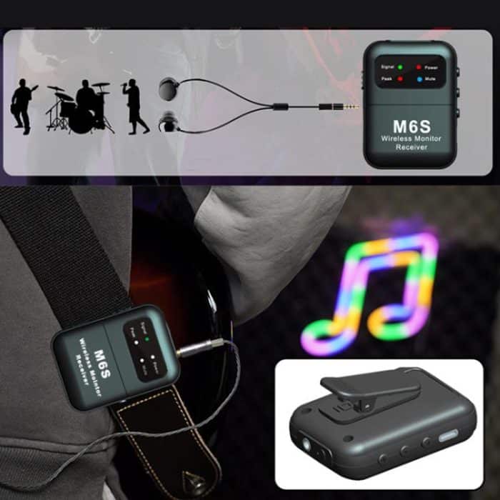 M6S Stereo-In-Ear-Monitorsystem mit 2,4 G Sender und Empfänger – Bild 3