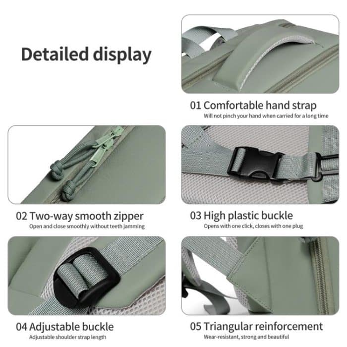 P960 Wasserabweisender, modischer Rucksack mit großem Fassungsvermögen – Bild 8