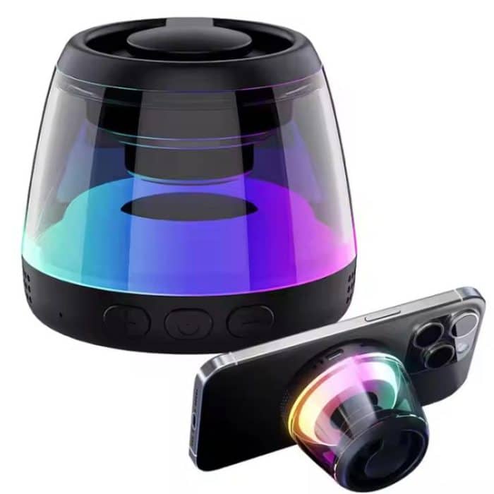 M2 Tragbarer intelligenter Bluetooth-Lautsprecher mit RGB-Licht, magnetischer Lautsprecher, Telefonhalter, M2(Black), M2(White) – Bild 1