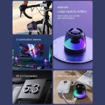 M2 Tragbarer intelligenter Bluetooth-Lautsprecher mit RGB-Licht, magnetischer Lautsprecher, Telefonhalter, M2(Black), M2(White) – Bild 5