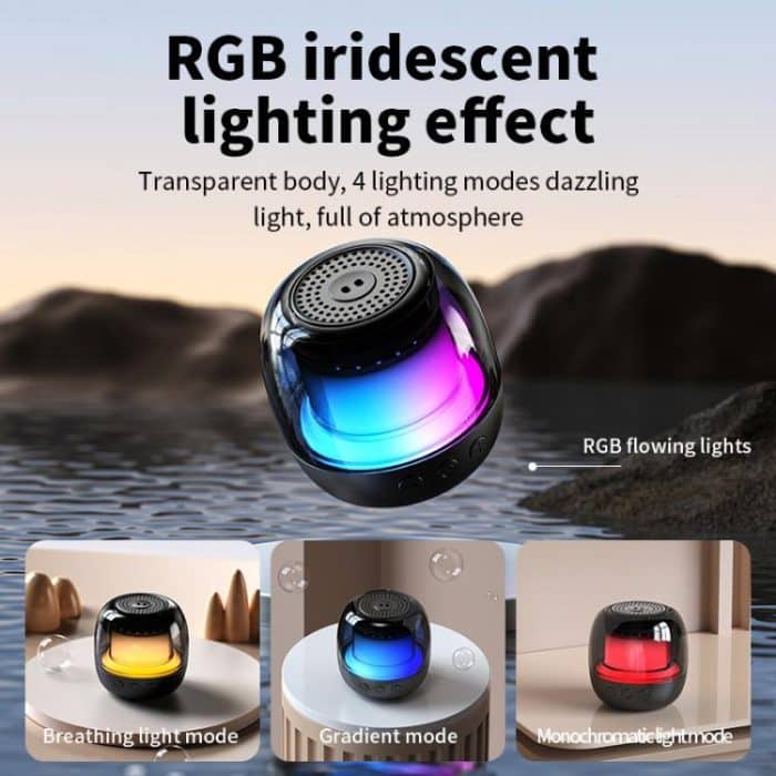 M88 Tragbarer Gyro-RGB-Atmosphärenlicht-Bluetooth-Lautsprecher-Subwoofer, M88 – Bild 3