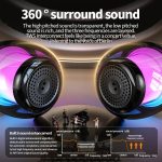 M88 Tragbarer Gyro-RGB-Atmosphärenlicht-Bluetooth-Lautsprecher-Subwoofer, M88 – Bild 9