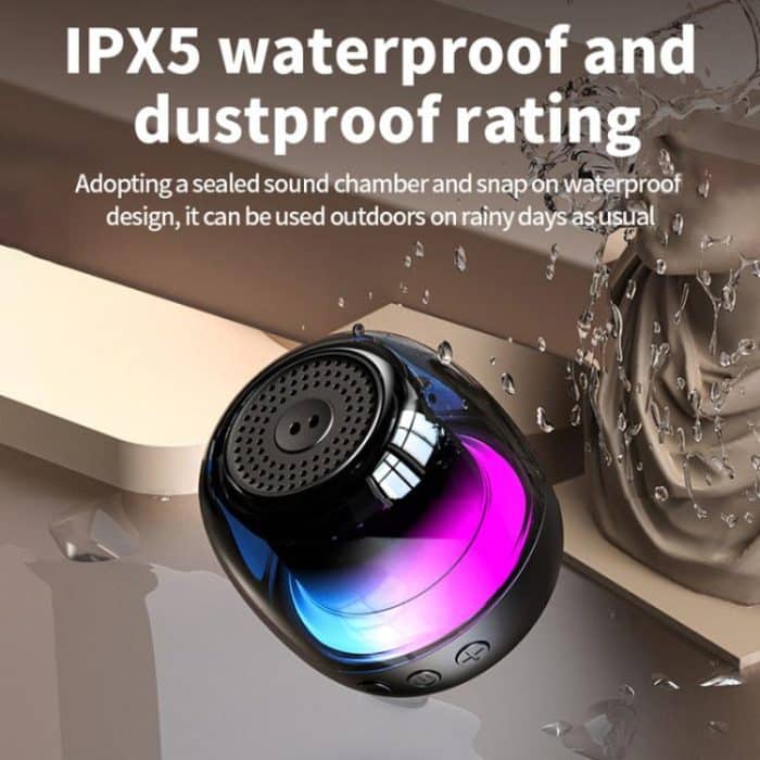 M88 Tragbarer Gyro-RGB-Atmosphärenlicht-Bluetooth-Lautsprecher-Subwoofer, M88 – Bild 10