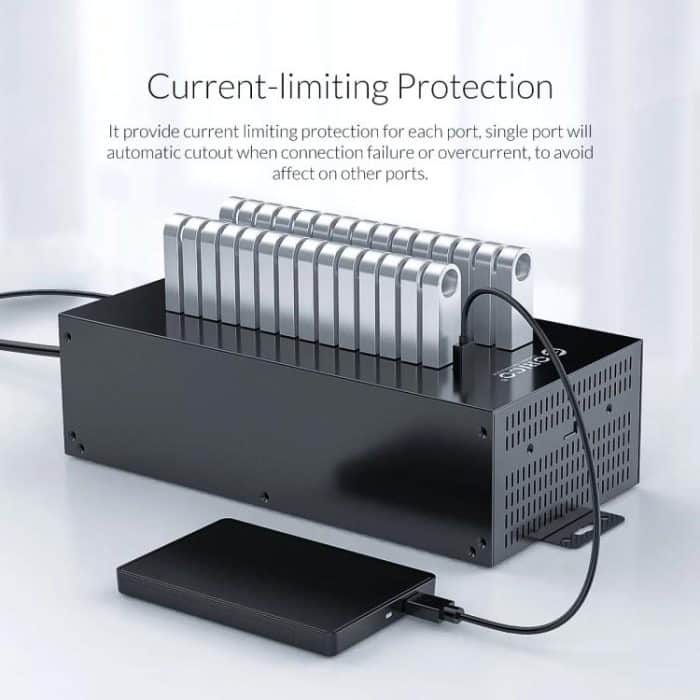 ORICO IH30P Industrieller 30-Port USB 2.0-Hub, AU Plug, EU Plug, UK Plug, US Plug – Bild 9