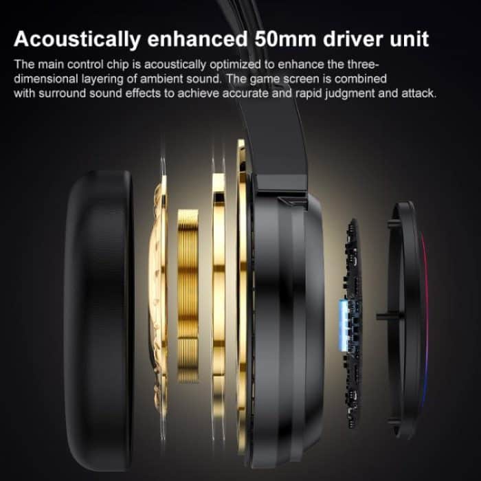 Yesido EK05 USB-Gaming-Headset mit RGB-Licht und Mikrofon, Kabellänge: 1,2 m, EK05 – Bild 5