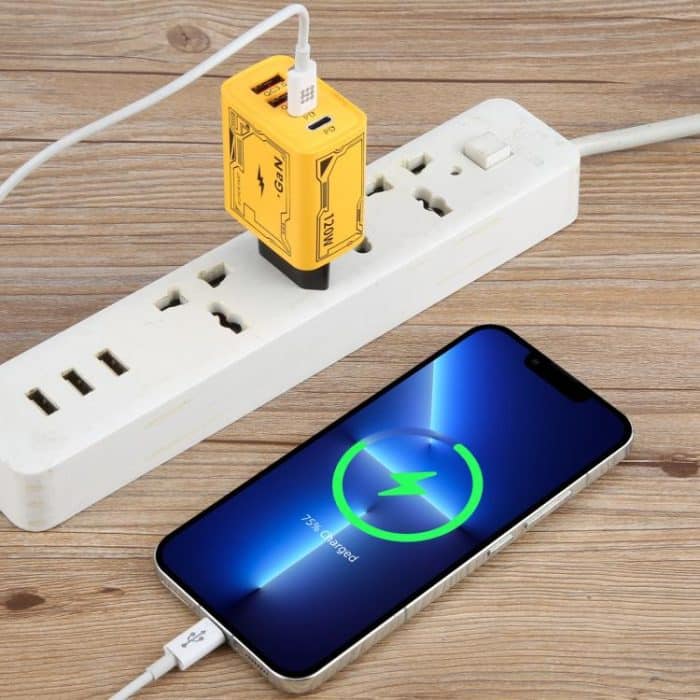 KO-72 GaN 120W Ladeadapter 4 Ports 2 PD 2 QC 3.0 USB und USB-C / Typ-C Schnellladegerät, EU Plug, US Plug – Bild 5