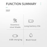 VGR V-071 5W Elektrischer Haarschneider mit Klinge aus Karbonstahl und USB-Anschluss, V-071 – Bild 5