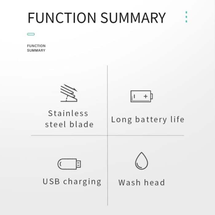 VGR V-071 5W Elektrischer Haarschneider mit Klinge aus Karbonstahl und USB-Anschluss, V-071 – Bild 5