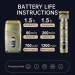 VGR V-649 Elektrisches Haarschneide- und Rasierset mit USB-Digitalanzeige, V-649 – Bild 5