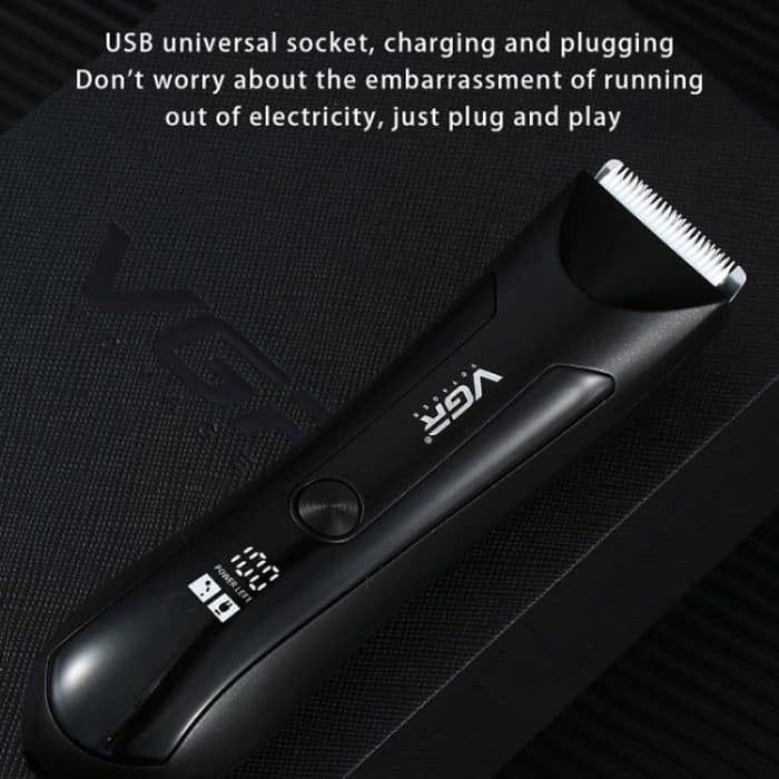 VGR V-951 IPX5 LED Digitalanzeige Tragbarer Licht USB-Haarschneider, V-951 – Bild 8