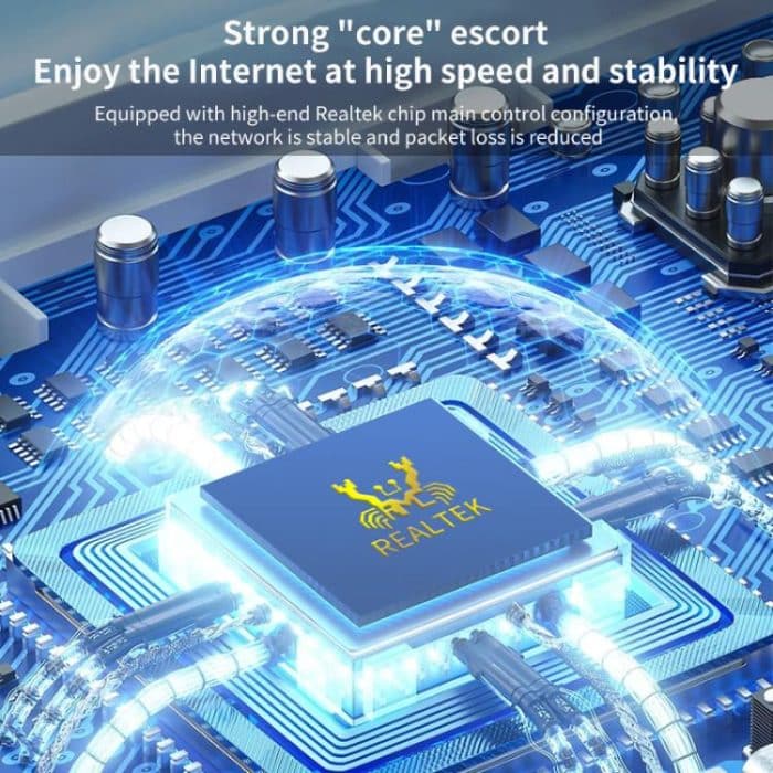 USB-C / Typ-C und USB3.0 auf RJ45 5G Gigabit Kabelgebundener Ethernet-Netzwerkadapter, USB-C / Type-C and USB3.0 to RJ45 Adapter – Bild 6