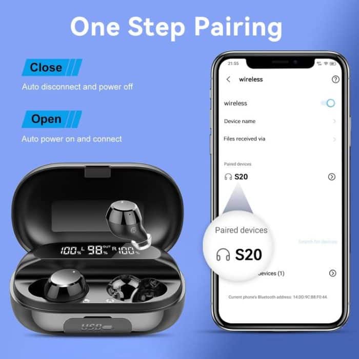 S20 Noise Reduction Touch Kabelloser Bluetooth-Kopfhörer – Bild 9
