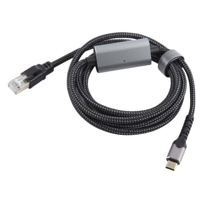2 m RJ45 auf USB-C/Typ-C Hochgeschwindigkeits-Netzwerkkarten-Ethernet-Kabel – Bild 2