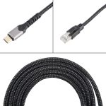 2 m RJ45 auf USB-C/Typ-C Hochgeschwindigkeits-Netzwerkkarten-Ethernet-Kabel – Bild 3