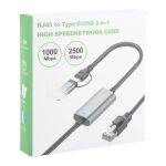 2 m RJ45 auf Typ-C/USB 2-in-1 Hochgeschwindigkeits-Netzwerkkarten-Ethernet-Kabel – Bild 8
