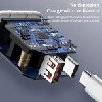 REMAX RP-U37 18W QC+PD Schnellladegerät mit 1m Type-C auf 8 Pin Kabel, US Plug, EU Plug – Bild 5