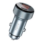 TOTU CC-4 48W USB-A und USB-C / Typ-C Digitalanzeige Dual Ports Schnelllade-Autoladegerät, CC-4