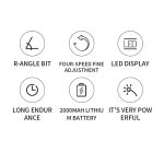 VGR VGR-282 4-Gang-Feineinstellung Digitalanzeige USB Elektrischer Haarschneider, VGR-282 – Bild 5