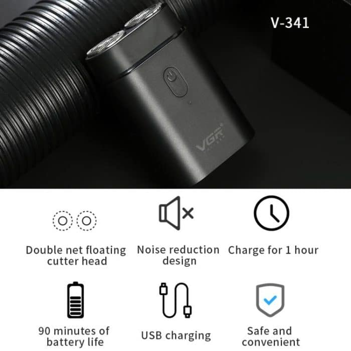 VGR V-341 Tragbarer Elektrorasierer mit rotierendem 2-Schneidkopf, V-341 – Bild 4