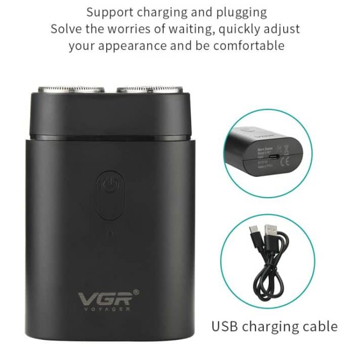 VGR V-341 Tragbarer Elektrorasierer mit rotierendem 2-Schneidkopf, V-341 – Bild 10