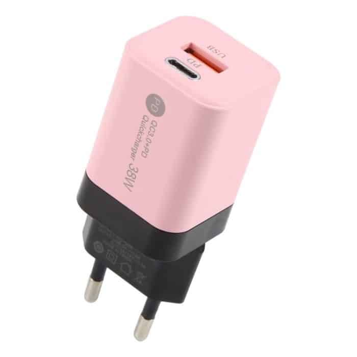 KO-72 38W QC3.0 USB und USB-C / Typ-C PD Schnellladegerät, EU-Stecker, EU Plug – Bild 1