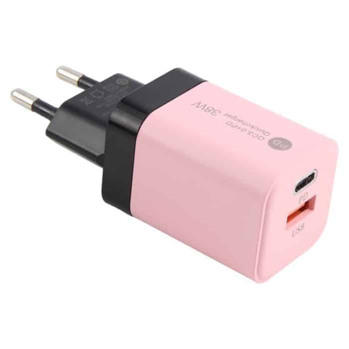 KO-72 38W QC3.0 USB und USB-C / Typ-C PD Schnellladegerät, EU-Stecker, EU Plug – Bild 4
