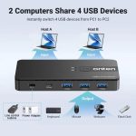 Onten KVM200 USB 3.2 Gen2 Sharing Switch 2 In 4 Out, KVM200 – Bild 4