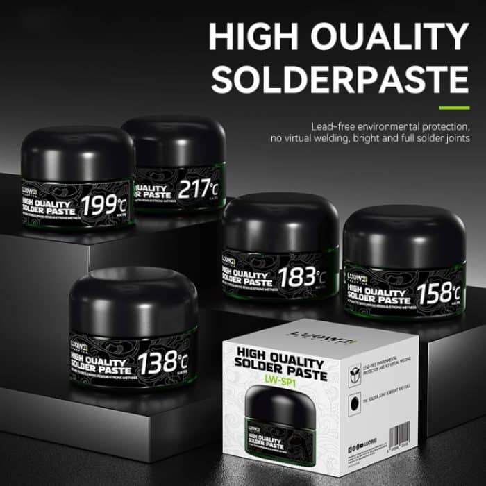 LUOWEI LW-SP1 50g PCB Repair Lead-free Solder Paste, 138 Degrees, 158 Degrees, 183 Degrees, 199 Degrees, 217 Degrees – Bild 7