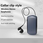 K68 Card Business Collar Clip Type Single Ear Bluetooth Earphones – Bild 3