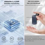 K68 Card Business Collar Clip Type Single Ear Bluetooth Earphones – Bild 7