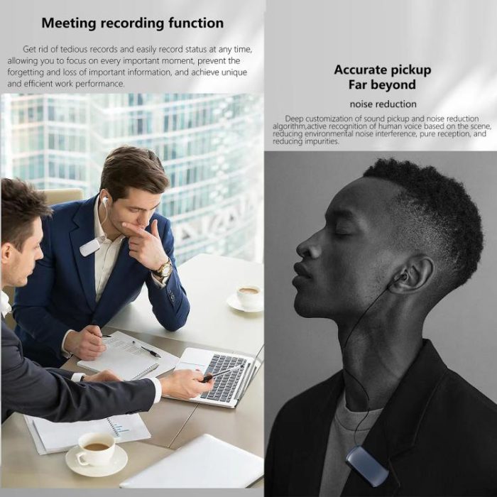 K68 Card Business Collar Clip Type Single Ear Bluetooth Earphones – Bild 8