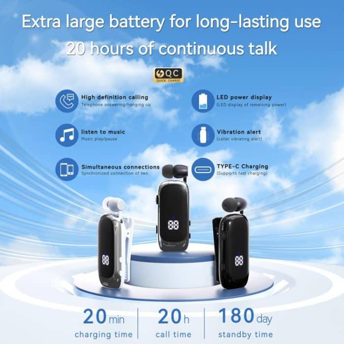 K88 Business Lavalier Single Ear Bluetooth Earphones – Bild 4