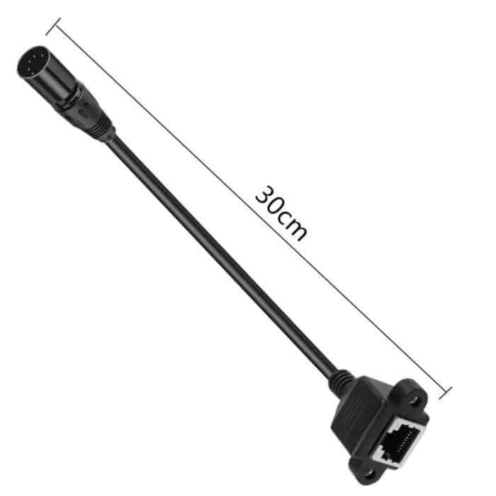 XLR 5 Pin Male to RJ45 Female Audio Cable, Length: 30cm, Male to RJ45 Female – Bild 3