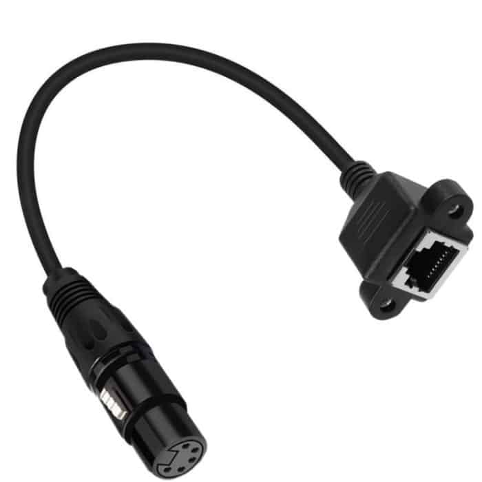 XLR 5 Pin Female to RJ45 Female Audio Cable, Length: 30cm, Female to RJ45 – Bild 2