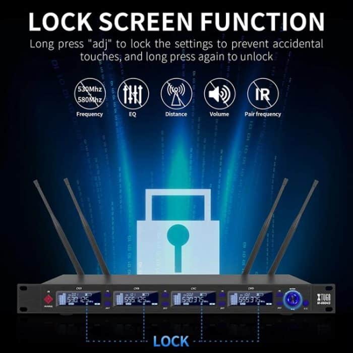 M6604S-H Diversity Drahtloses Mikrofonsystem 4-Kanal UHF Handmikrofon – Bild 11