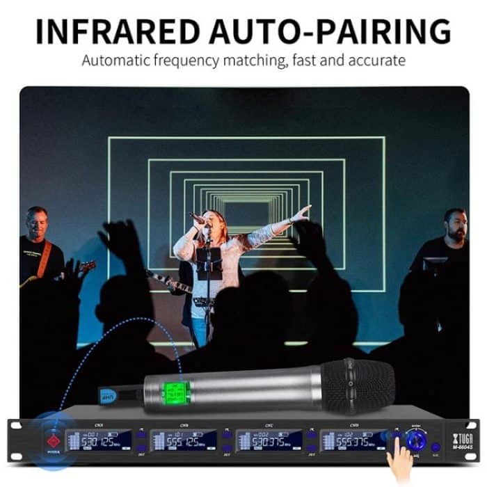 M6604S-H Diversity Drahtloses Mikrofonsystem 4-Kanal UHF Handmikrofon – Bild 6