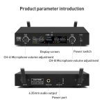 XTUGA U-771 UHF Lapel Two Way Radio Wireless Microphone, 2 Microphone + Host, 2 BodyPacks + Host, 1 Mic + 1 BodyPacks + Host – Bild 2