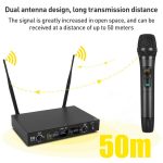 XTUGA U-771 UHF Lapel Two Way Radio Wireless Microphone, 2 Microphone + Host, 2 BodyPacks + Host, 1 Mic + 1 BodyPacks + Host – Bild 5